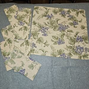 Cost Plus World Market Floral Cotton Tablecloth
